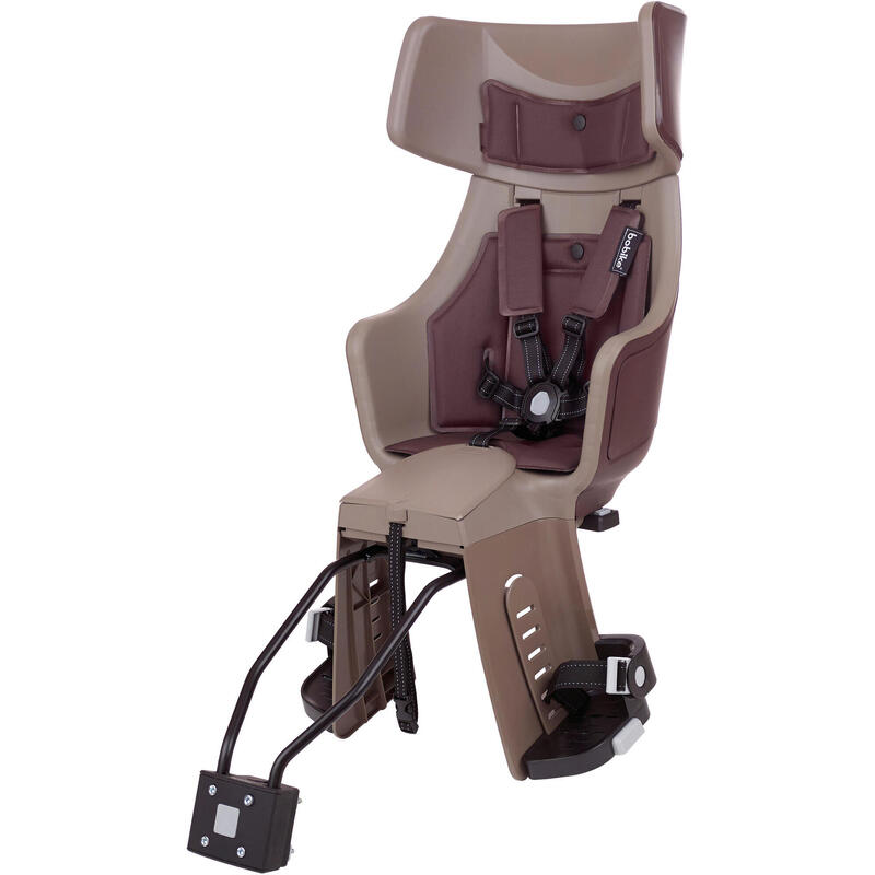 BOBIKE Siège enfant Maxi Tour EXCLUSIVE Plus arceau de cadre, Toffee Brown