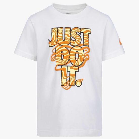 T-shirt bambino nike just do it - bianco