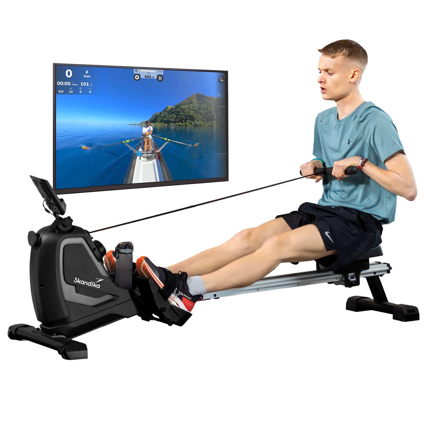SKANDIKA Máquina de remo - Venn - Fitness - Bluetooth - 8 niveles resistencia