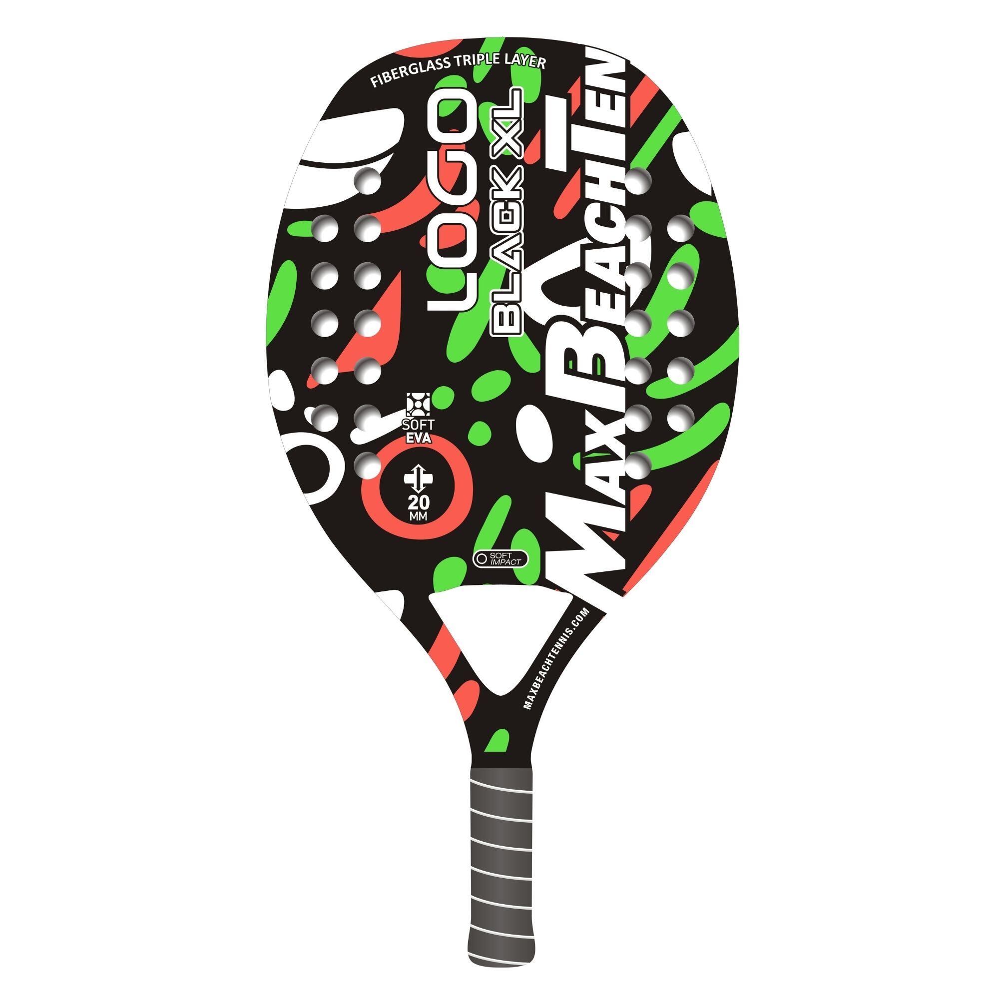 MAX BEACH TENNIS Racchetta Beach Tennis MBT LOGO XL BLACK