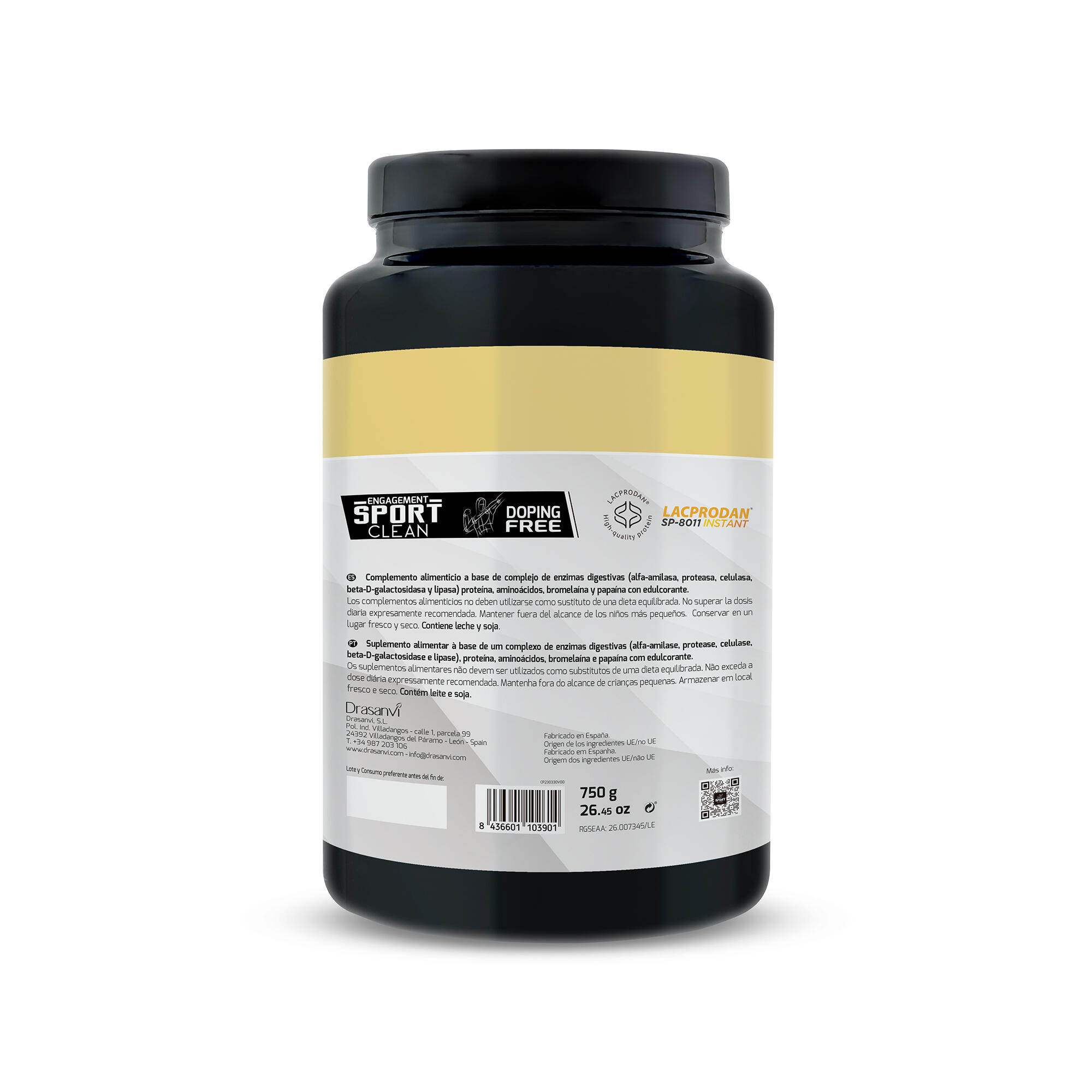 Whey Protein Concentrada Sport Live - Vainilla - 750Gr - DRASANVI 3/6