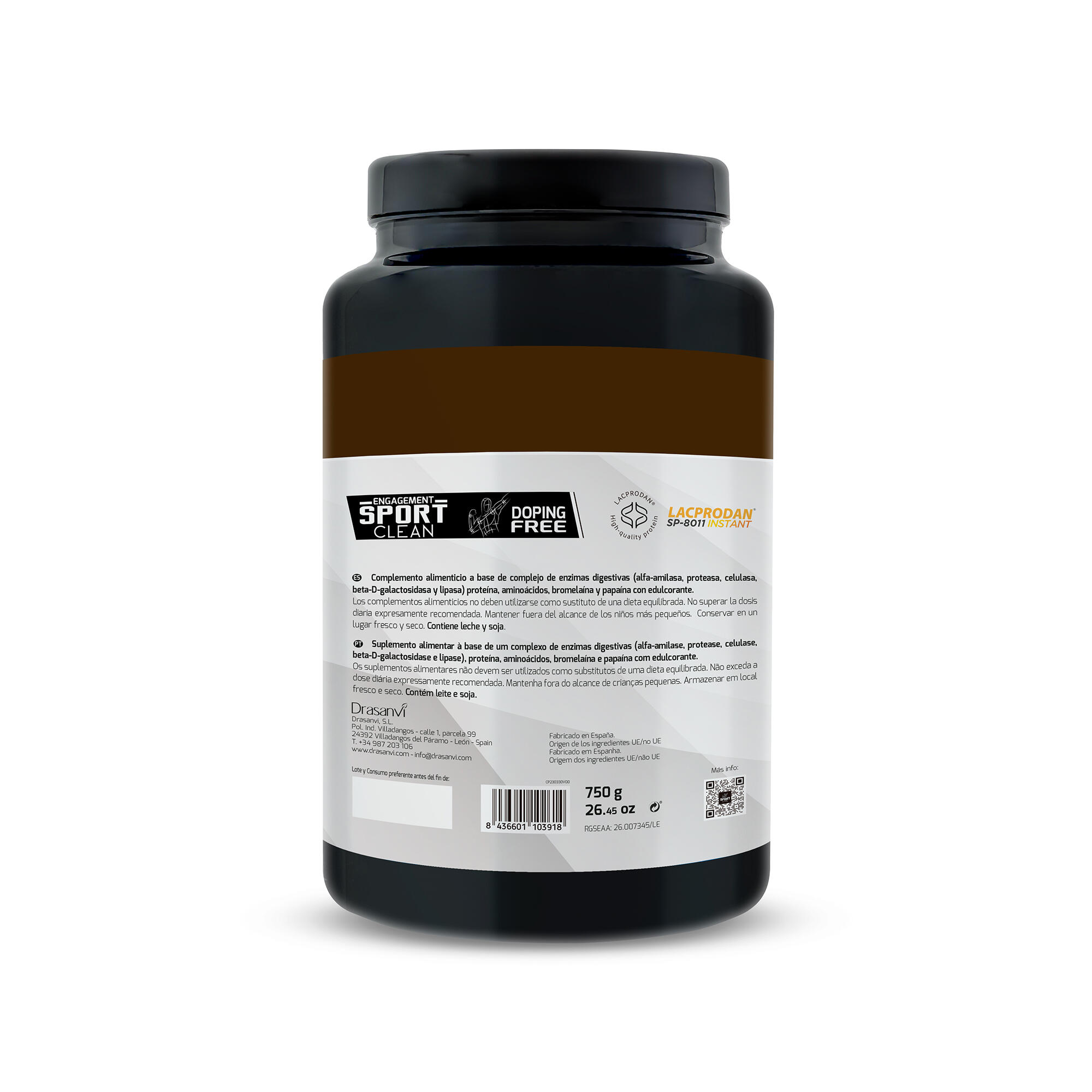Whey Protein Concentrada Sport Live - Doble Chocolate - 750Gr - DRASANVI 3/6