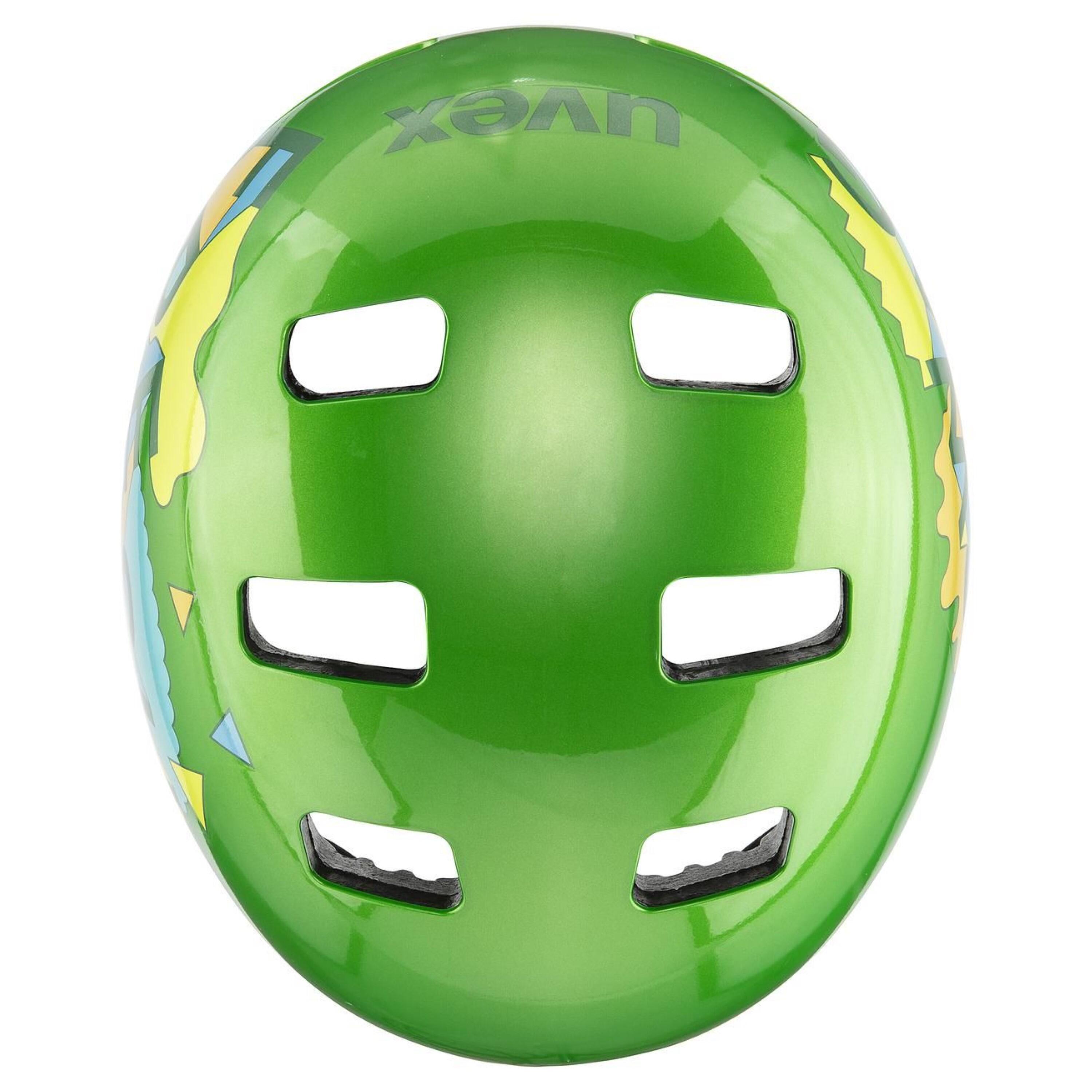 Kid 3 SWAG green Fahrrad Inline Scooter Skate Kinder Helm Retro-Look 4/7