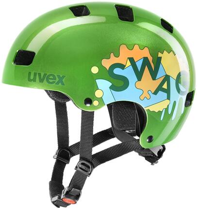 Kid 3 SWAG green Fahrrad Inline Scooter Skate Kinder Helm Retro-Look