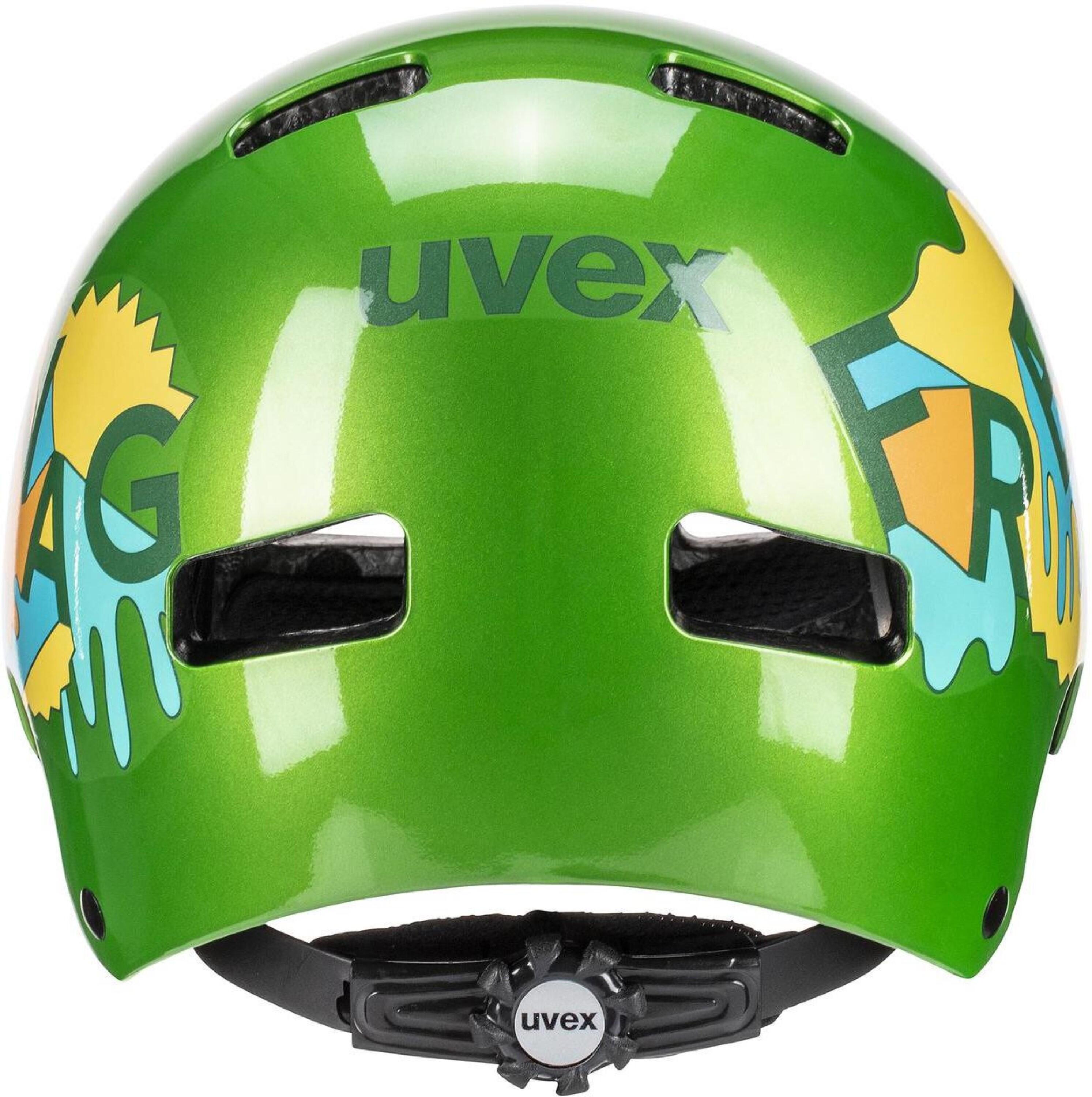 Kid 3 SWAG green Fahrrad Inline Scooter Skate Kinder Helm Retro-Look 3/7