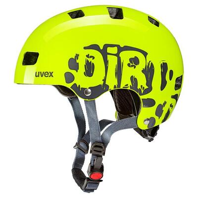Kid 3 Dirtbike lime-grey neon Fahrrad Inline Scooter Skate Kinder Helm Retro