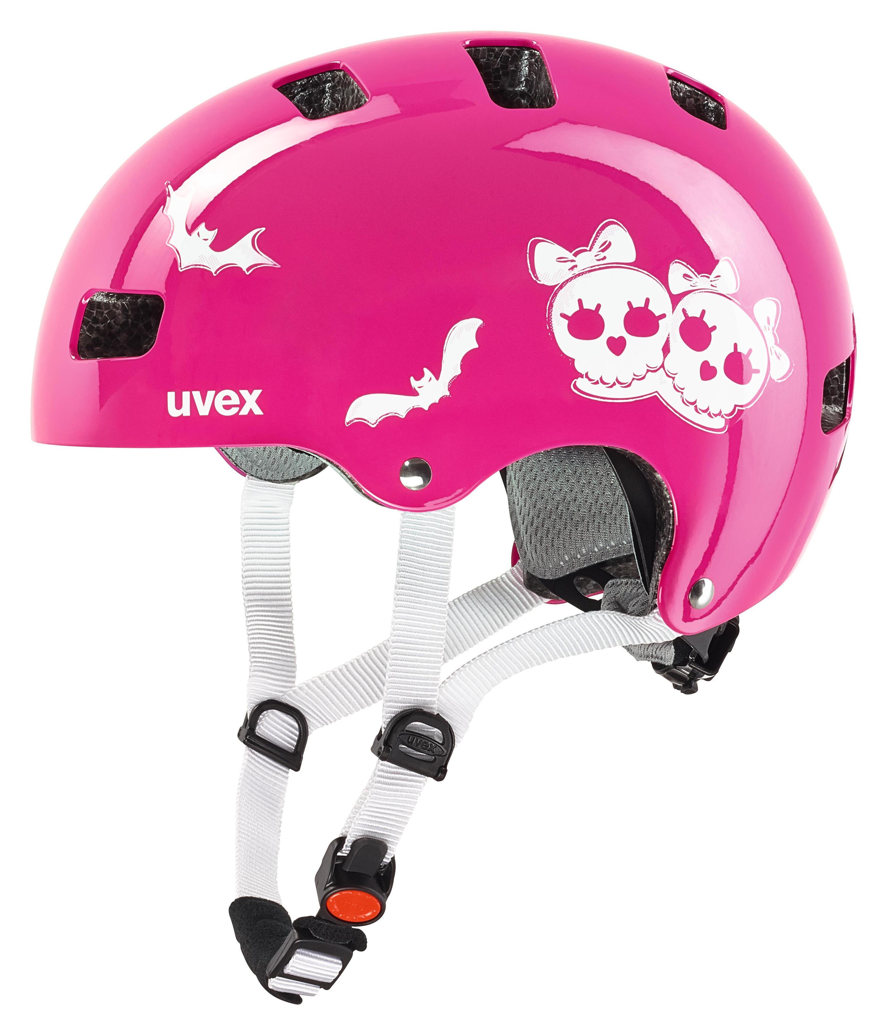 Kid 3 Dirtbike scary-pink neon Fahrrad Inline Scooter Skate Kinder Helm Retro 1/7
