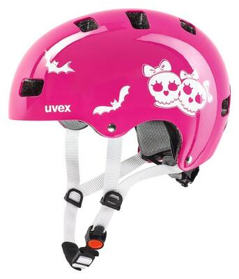 Kid 3 Dirtbike scary-pink neon Fahrrad Inline Scooter Skate Kinder Helm Retro