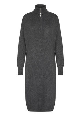 Strickkleid mit Rollkragen und Zipper