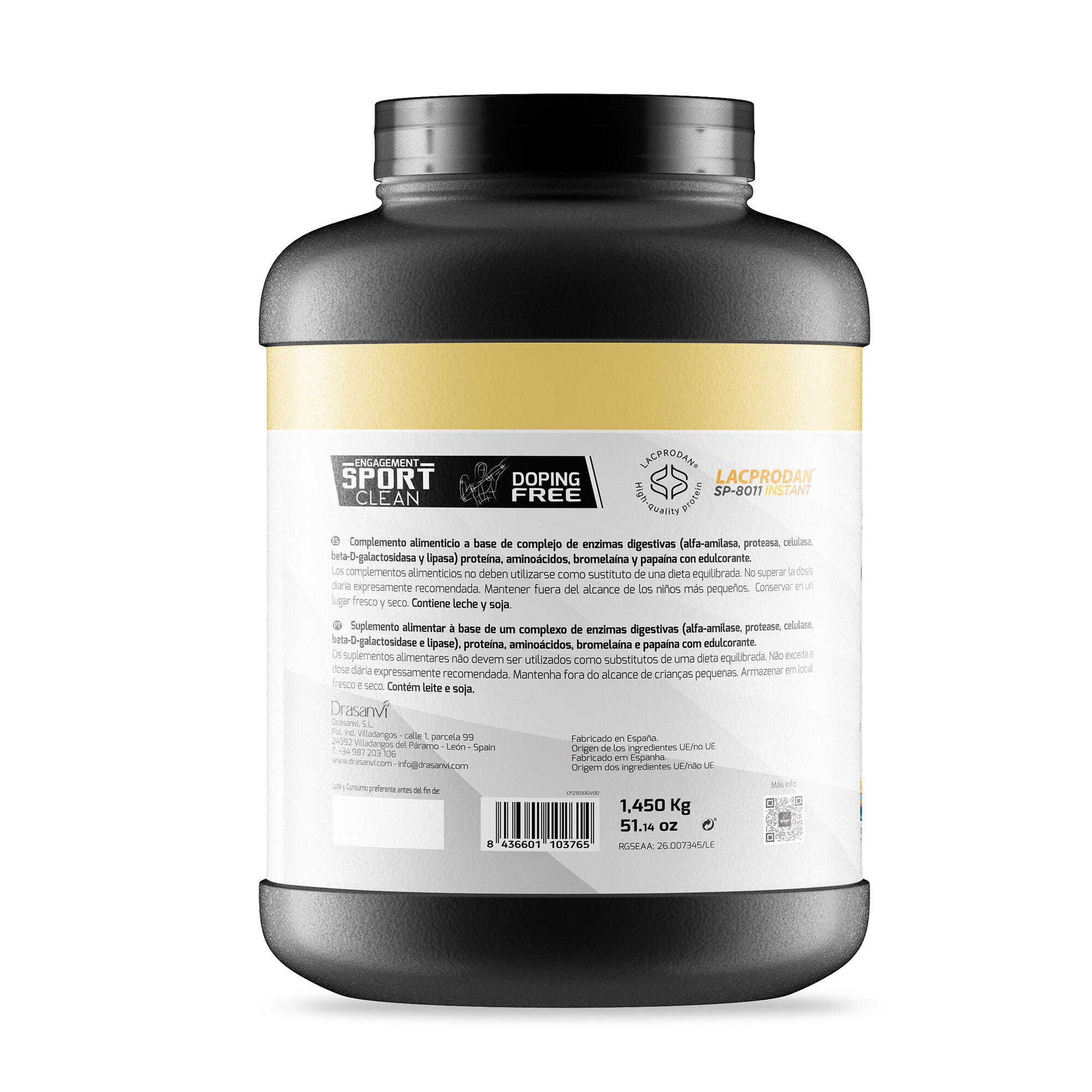 Whey Protein Concentrada Sport Live - Vainilla - 1,45Kg - DRASANVI 3/6