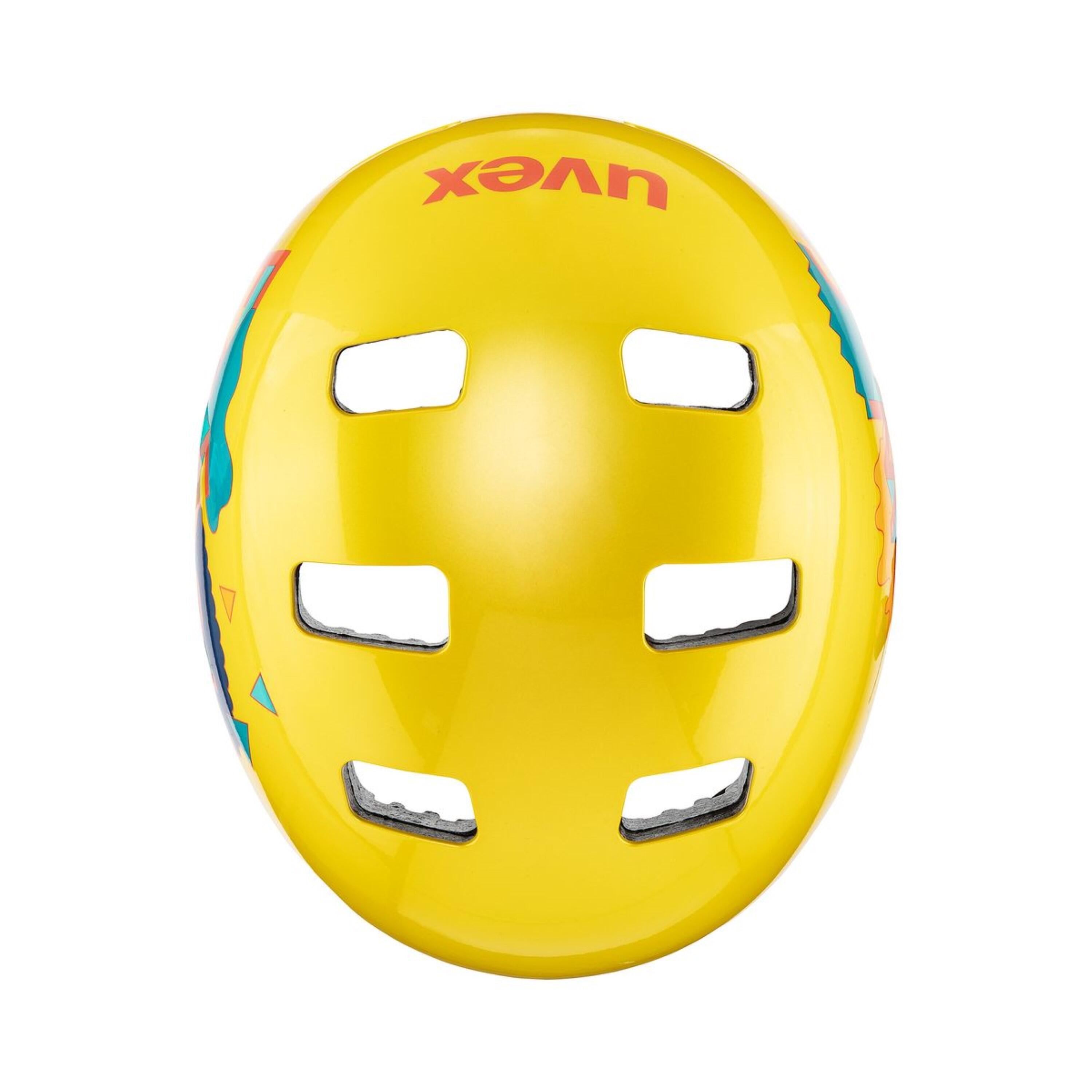Kid 3 SWAG yellow Fahrrad Inline Scooter Skate Kinder Helm Retro-Look 4/7