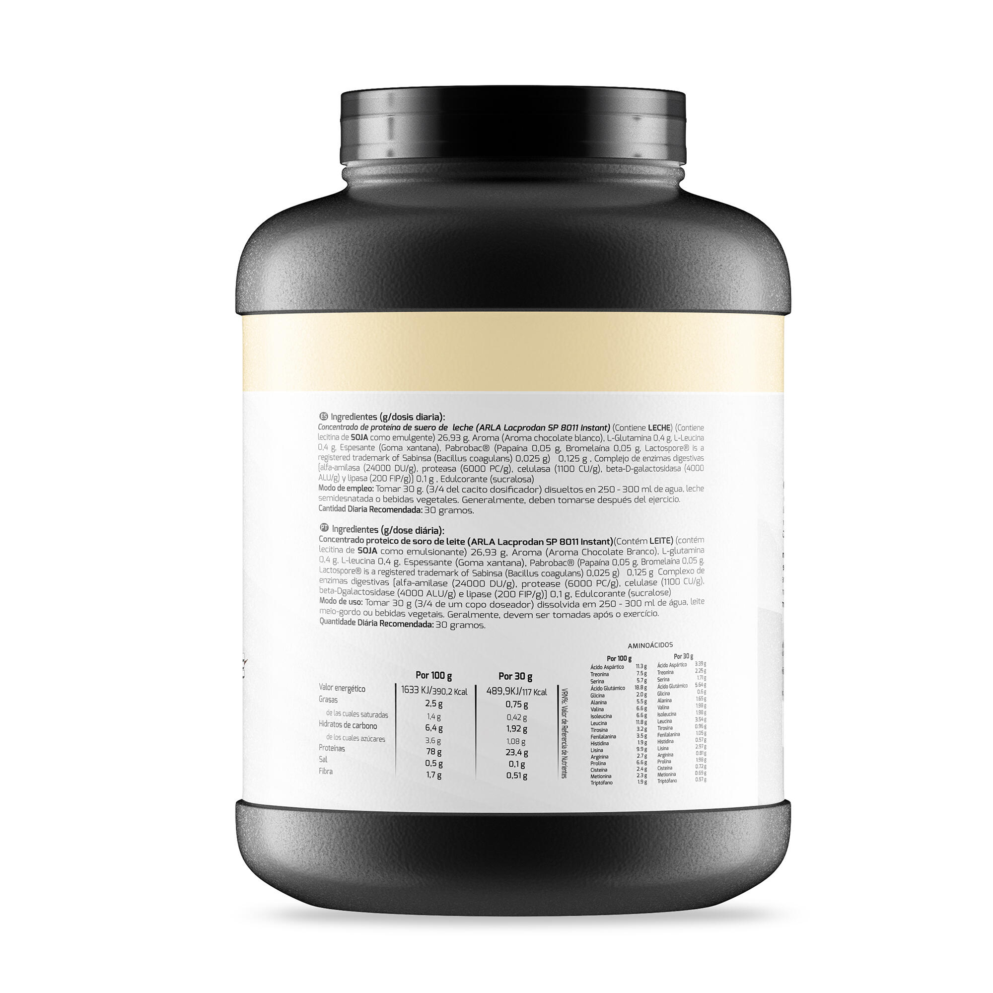 Whey Protein Concentrada Sport Live - Chocolate Blanco - 1,45Kg - DRASANVI 2/6