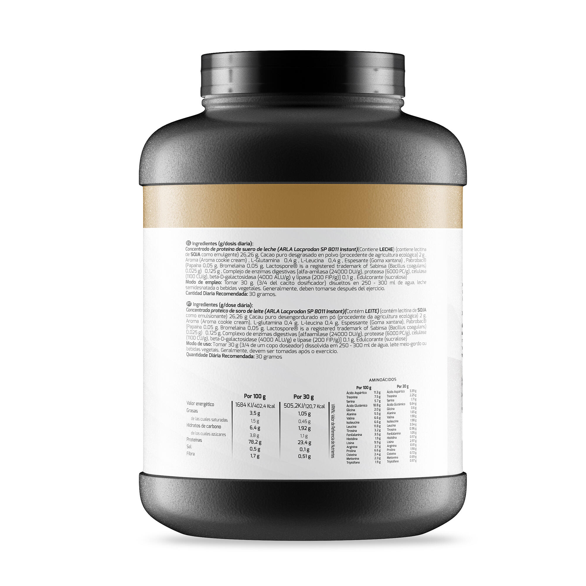 Whey Protein Concentrada Sport Live - Cookies and Cream - 1,45Kg - DRASANVI 2/6