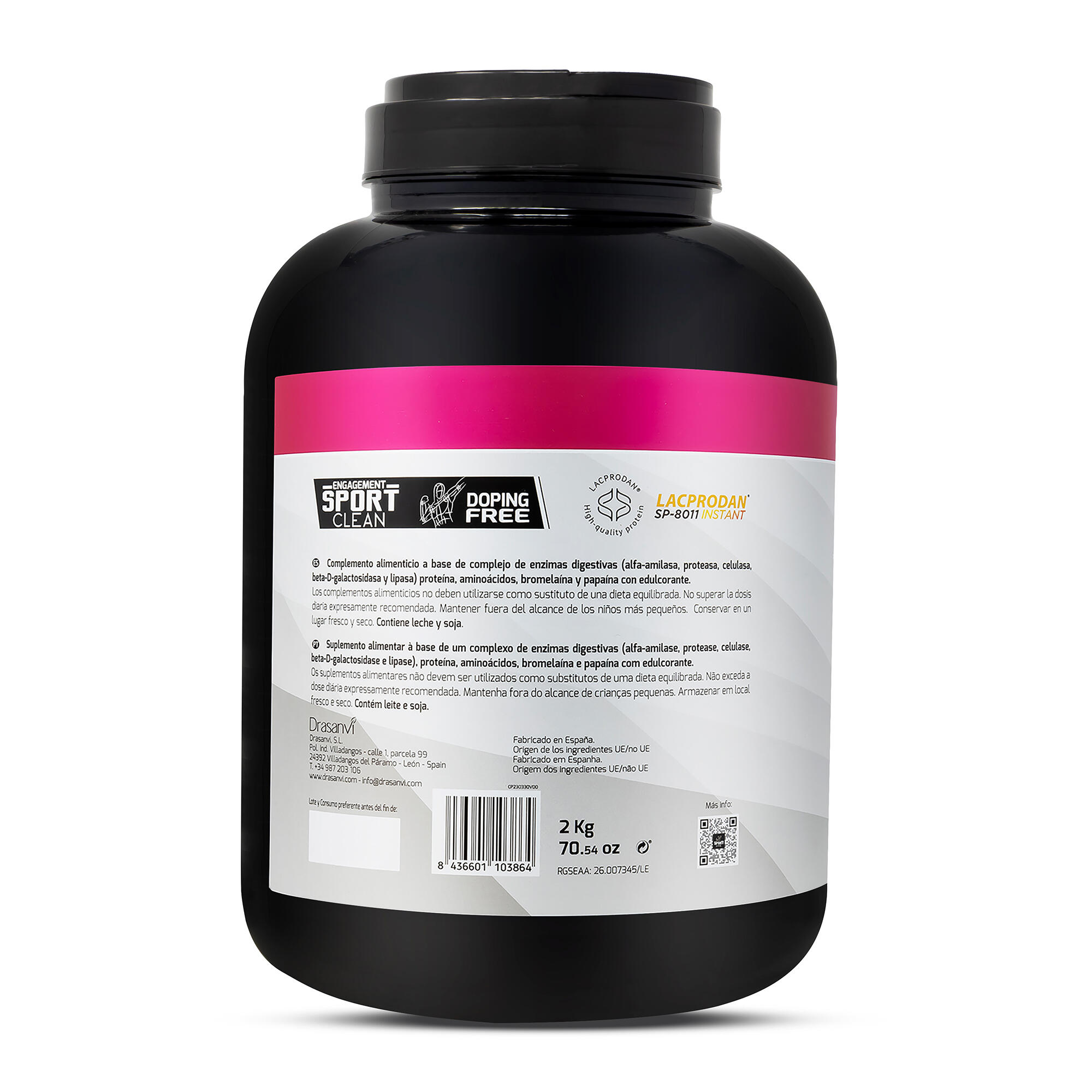 Whey Protein Concentrada Sport Live - Yogur Fresa - 2Kg - DRASANVI 3/6