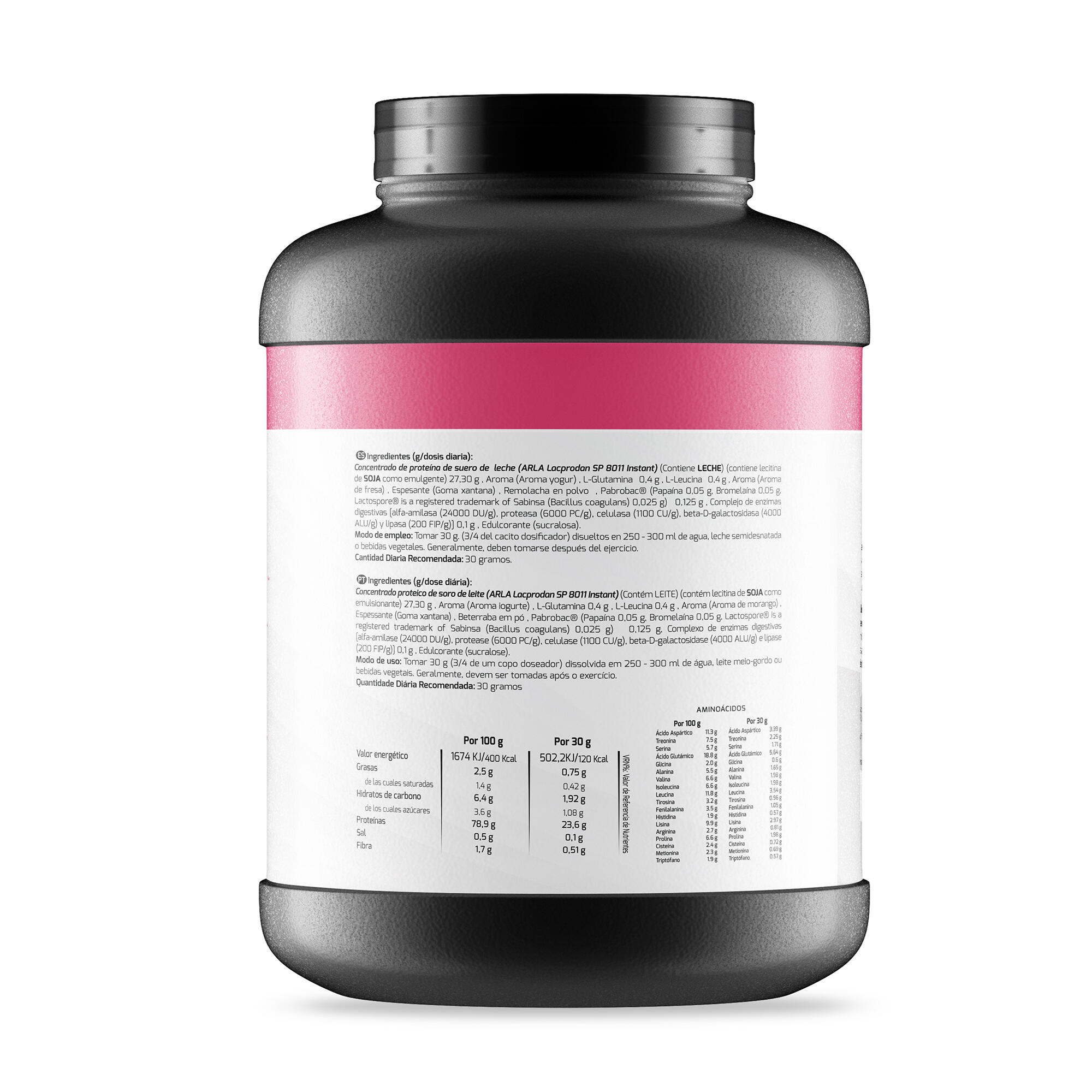 Whey Protein Concentrada Sport Live - Yogur Fresa - 1,45Kg - DRASANVI 2/6