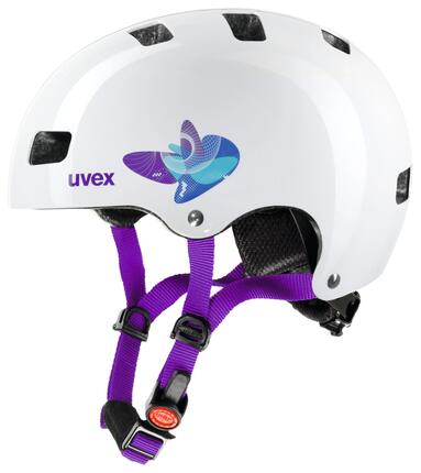 Kid 3 Butterfly blue Fahrrad Inline Scooter Skate Kinder Helm Retro-Look