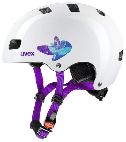 Kid 3 Butterfly blue Fahrrad Inline Scooter Skate Kinder Helm Retro-Look