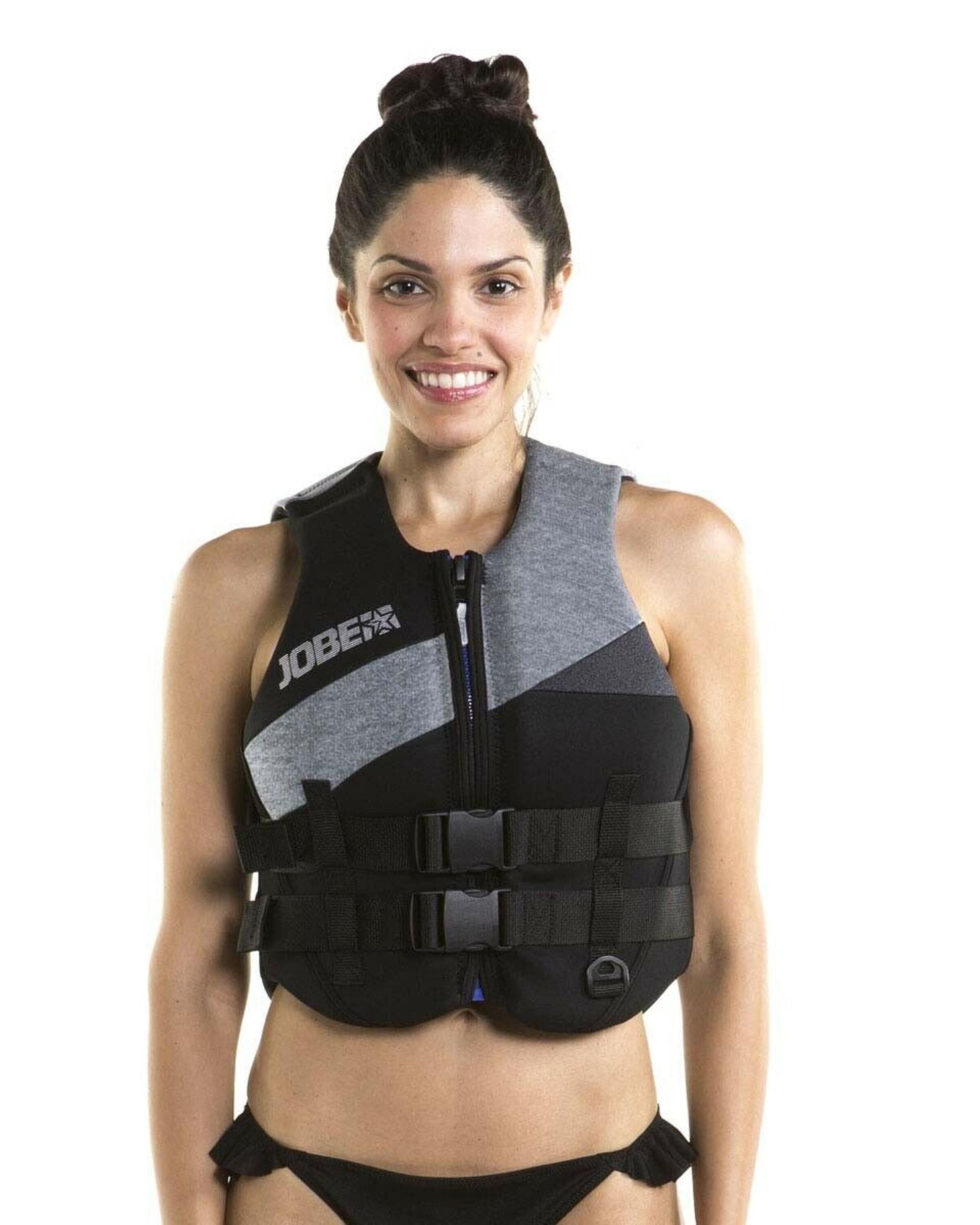 NEOPREN cool gray Damen 50N Schwimmweste für Jetski Wakeboard Boot SUP Wasserski 1/4