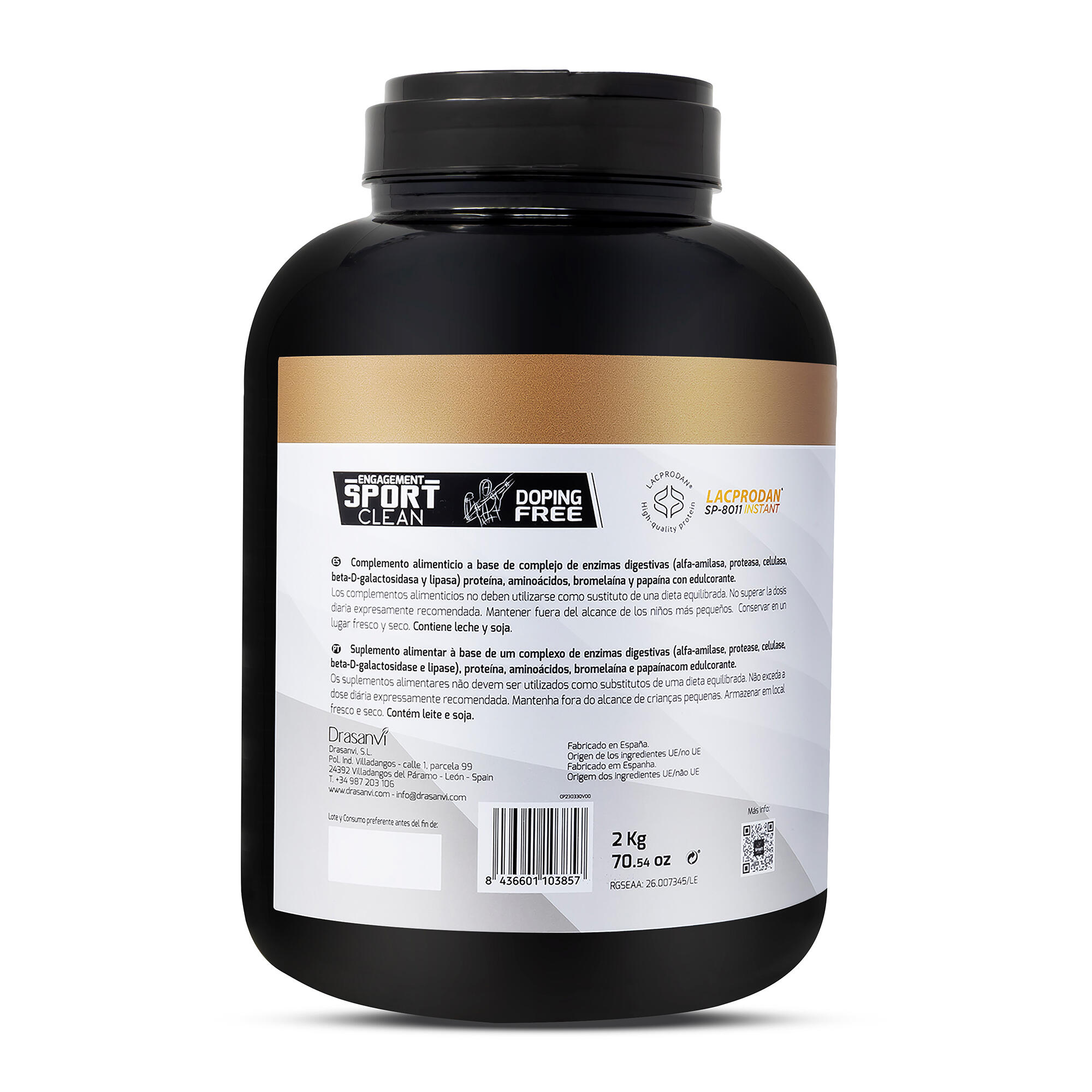 Whey Protein Concentrada Sport Live - Cookies and Cream - 2Kg - DRASANVI 3/6