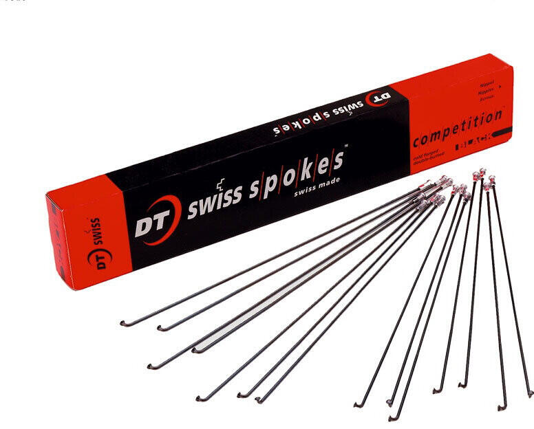 Wettkampf speichen schwarz 2,0/1,8mm 1 Stk 296 mm 3/3