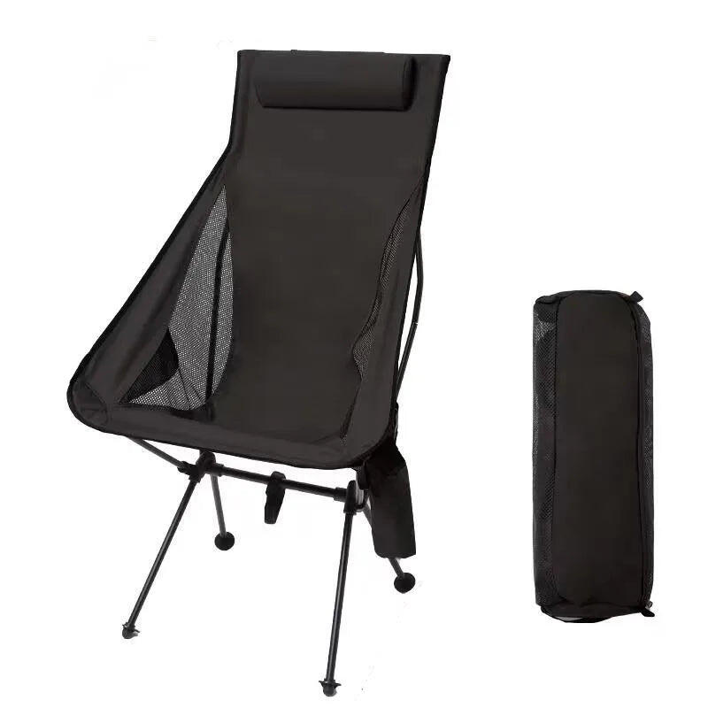 Portable Camping Chair - Lightweight Aluminum Alloy with Headrest