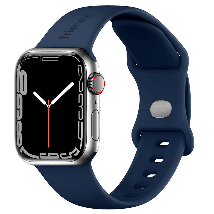 Silicone Sports Band Navy Blue with Silver Pin - The Noosa - 38 to 41mm