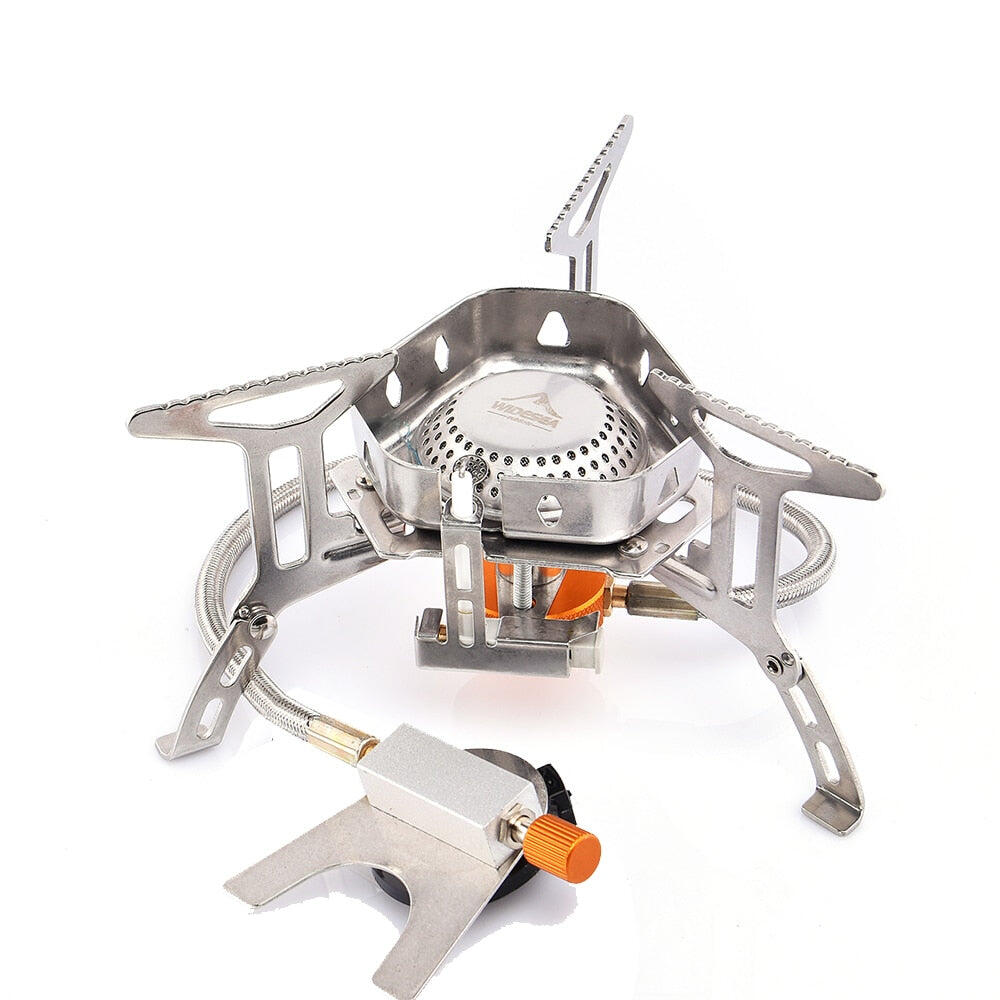 Camping Wind Proof Gas Burner Outdoor Stove with Stable Support