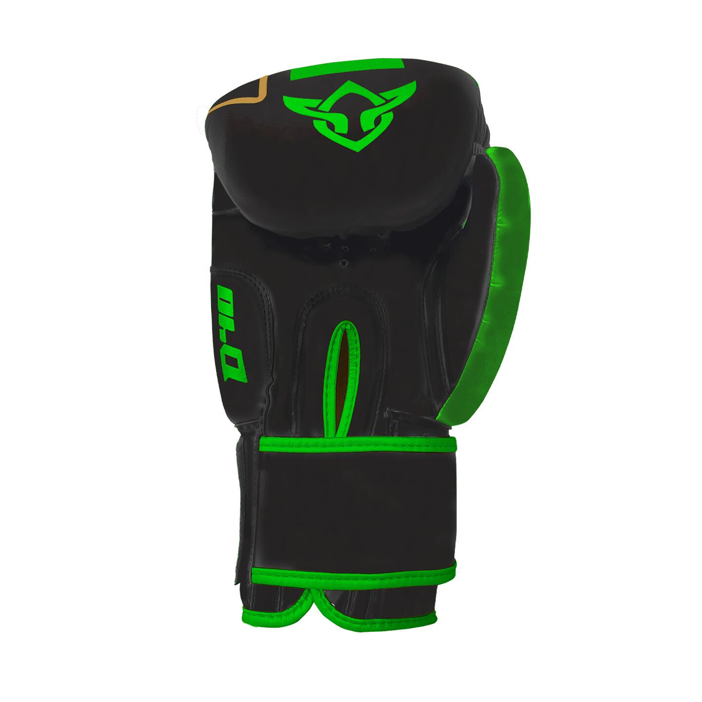 D40 SERIES BLACK - GREEN BOXING GLOVES