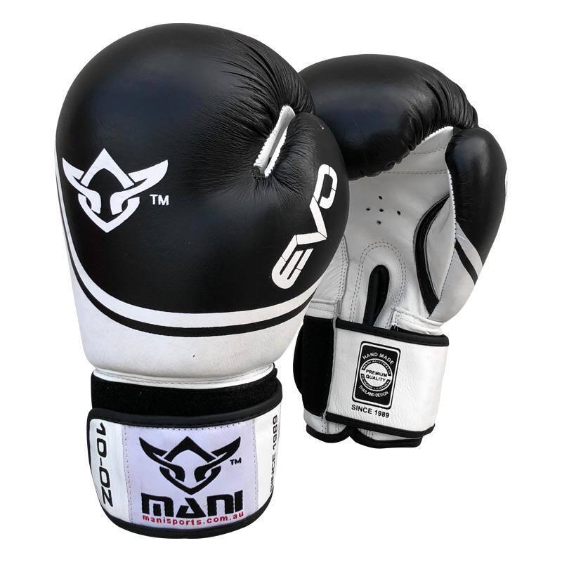 BLACK & WHITE EVO LEATHER BOXING GLOVE