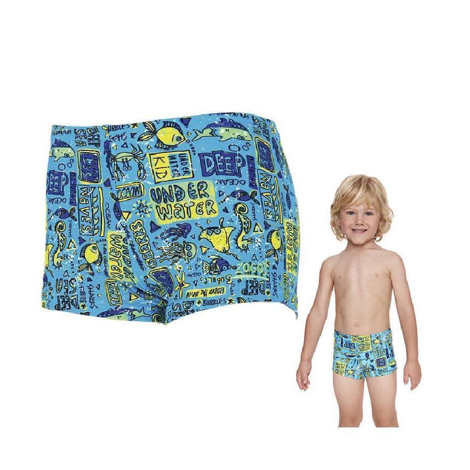 男童泳褲 - 藍綠色