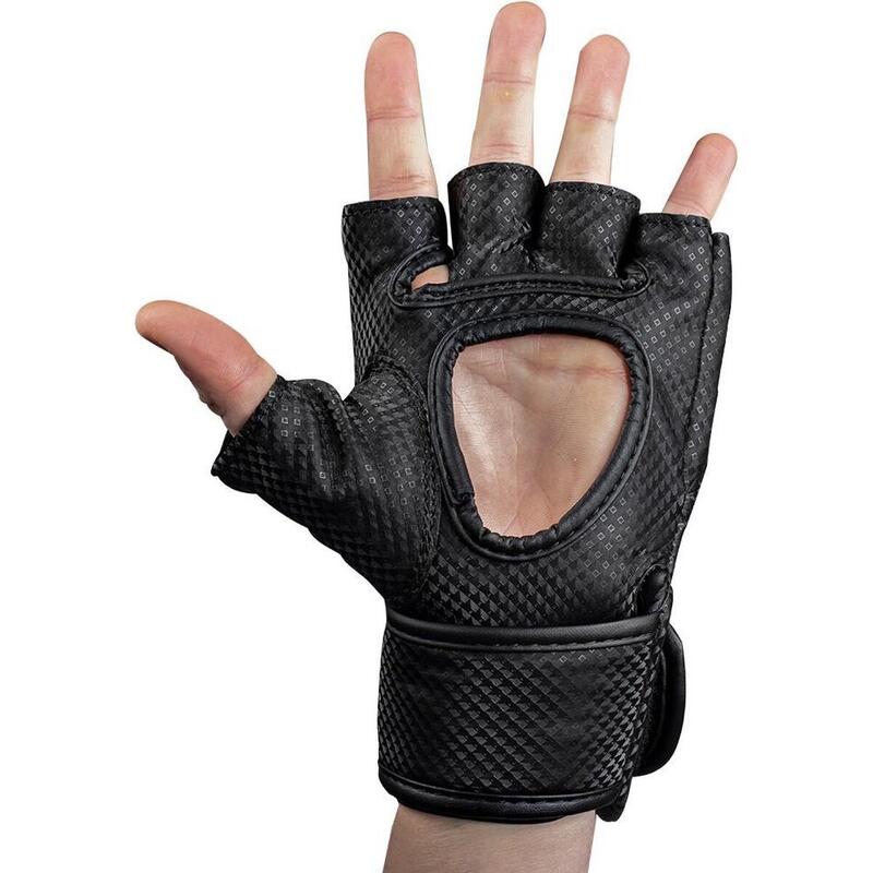 Manton MMA Gloves (With Thumb) - Black/White /M