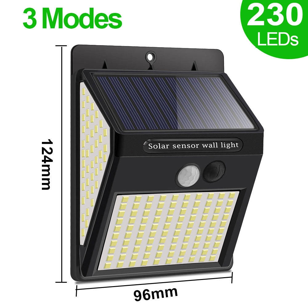 NNEOBA 3Mode Waterproof 230 LED Solar Motion Sensor Lights / 230 LED-1pc