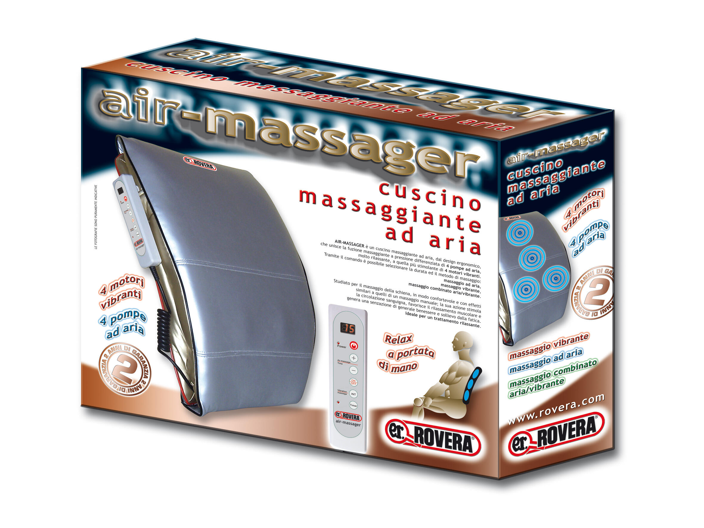 Coussin massant à air avec action vibrante et massante 3/3