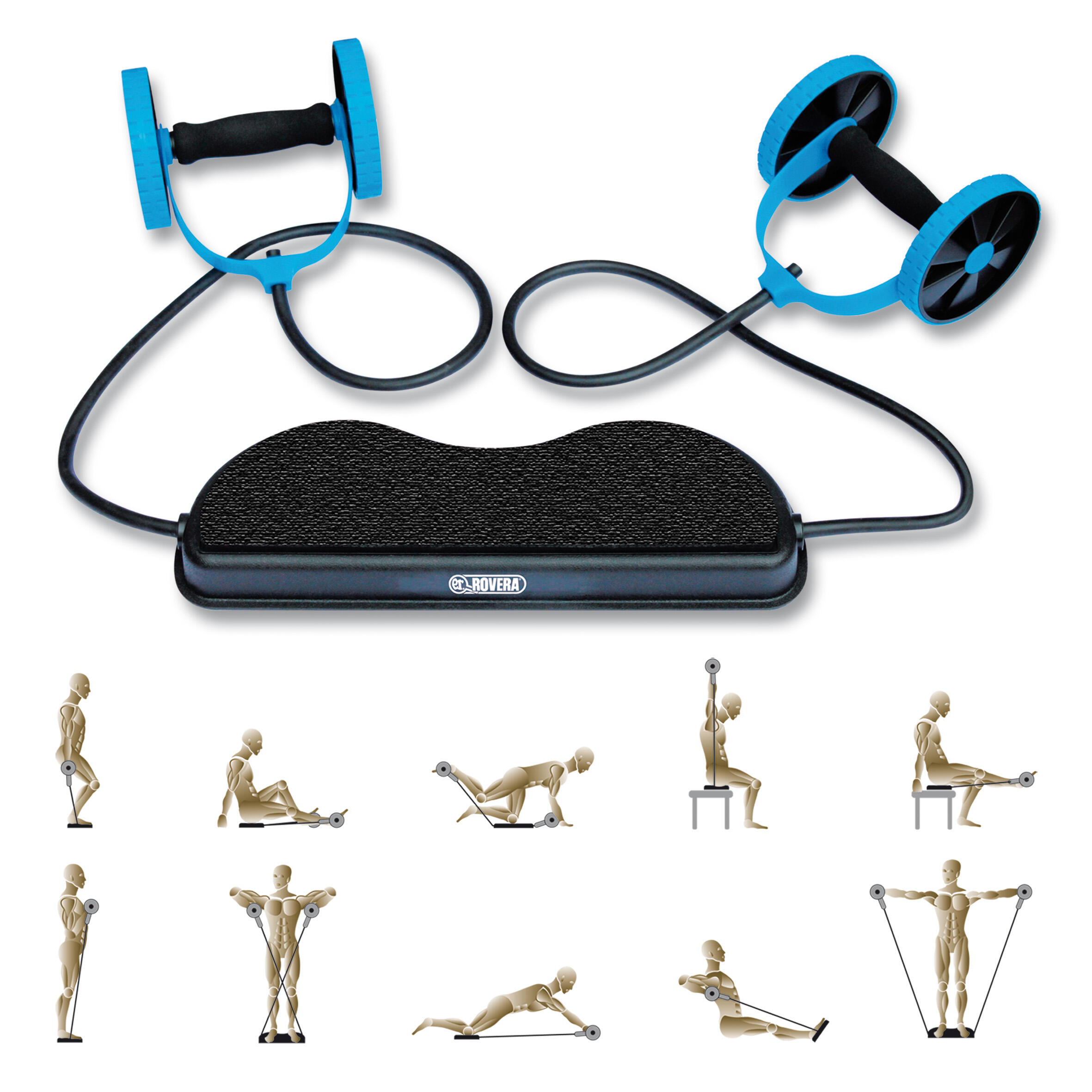 Attrezzo Fitness di Tonificazione con elastici per addominali 2/4