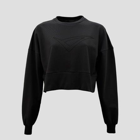 Sudadera fitness de algodón para mujer F Essence negro 5/6