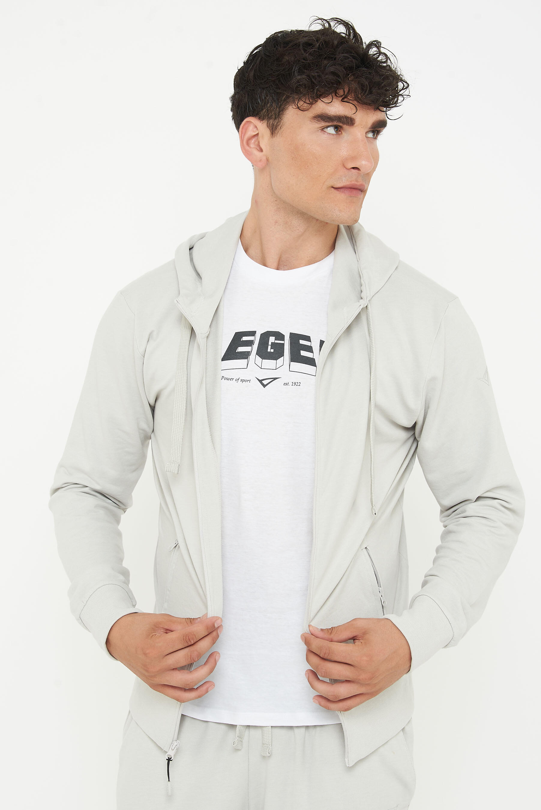 Felpa con cappuccio in cotone ZIPPY grigia 6/7