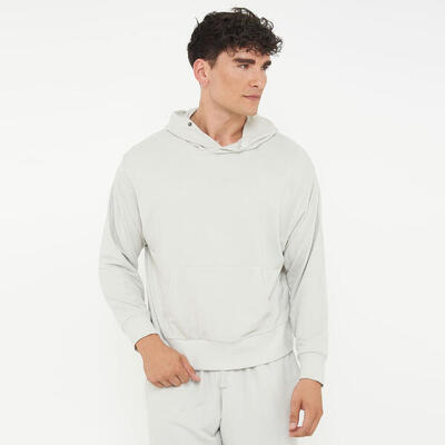 Felpa sportiva unisex con cappuccio F BOXY beige