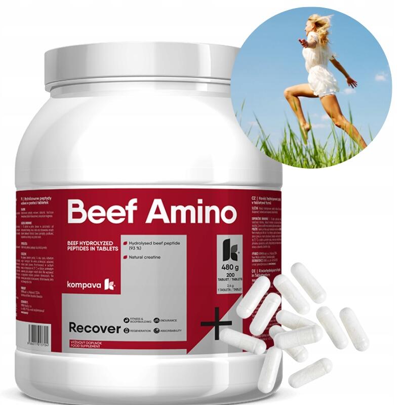 Odżywka białkowa Beef Amino 200 tab Szybki wzrost mięśni i regeneracja
