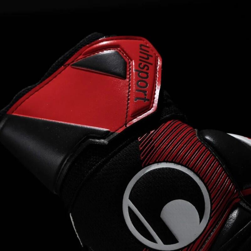 Rękawice bramkarskie uhlsport Powerline Supersoft czarne/czerwone/białe 7/7