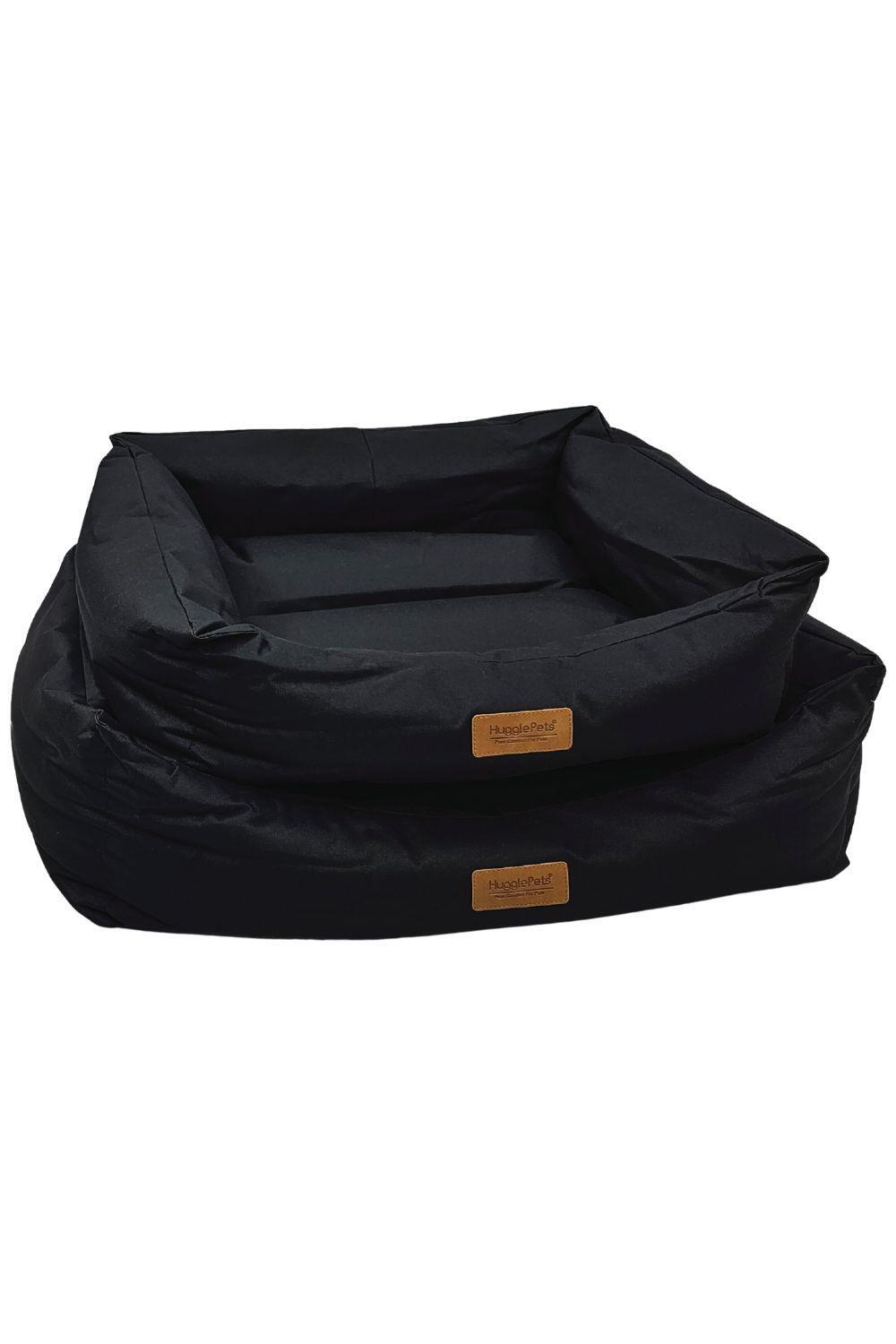 HugglePets Water-Proof Dog Lounger Bed - Black 2/3