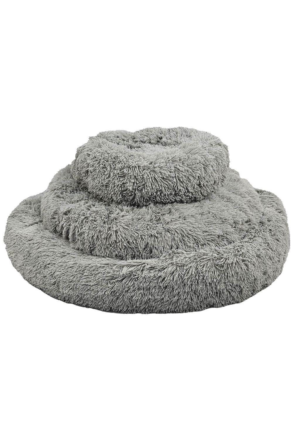 HugglePets Anti-Anxiety Donut Dog Bed - Grey 2/3