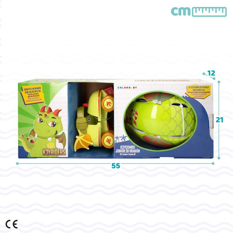 Kit patins et casque dragon 4 roues taille 24-30 K3YRIDERS