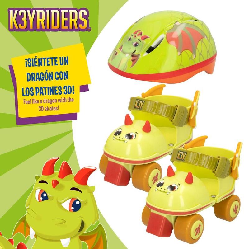 Kit patins et casque dragon 4 roues taille 24-30 K3YRIDERS