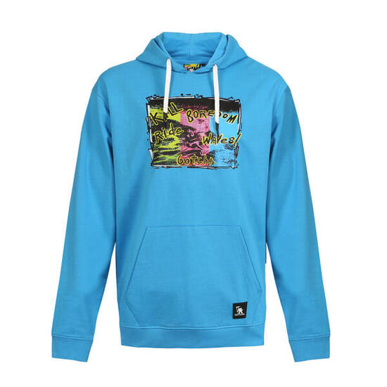Felpa con Cappuccio Blu da Uomo Gotcha Wet
