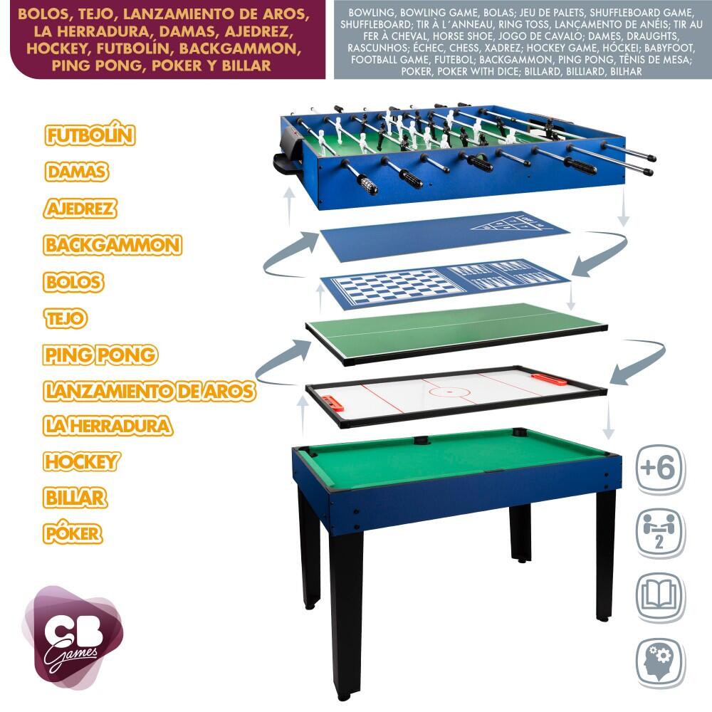 Tavolo da biliardo multi-gioco 12 in 1 CB Games 3/7