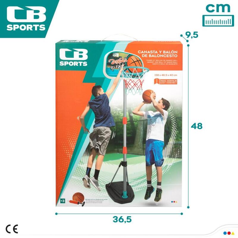 Canasta y balón de baloncesto CB Sports