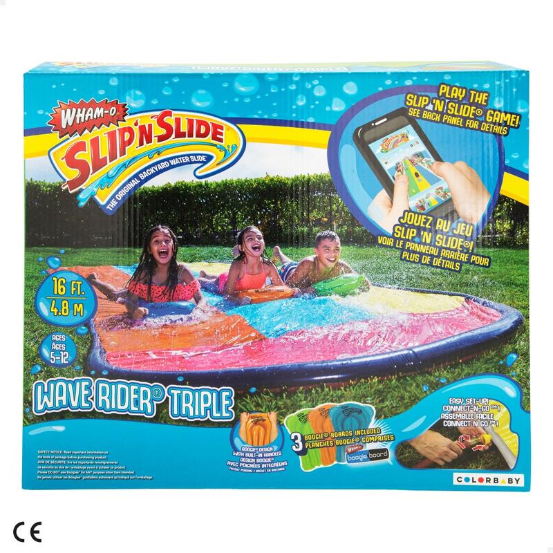 Slip ‘N Slide Pista deslizante agua 4,8 m c/3 tablas de surf