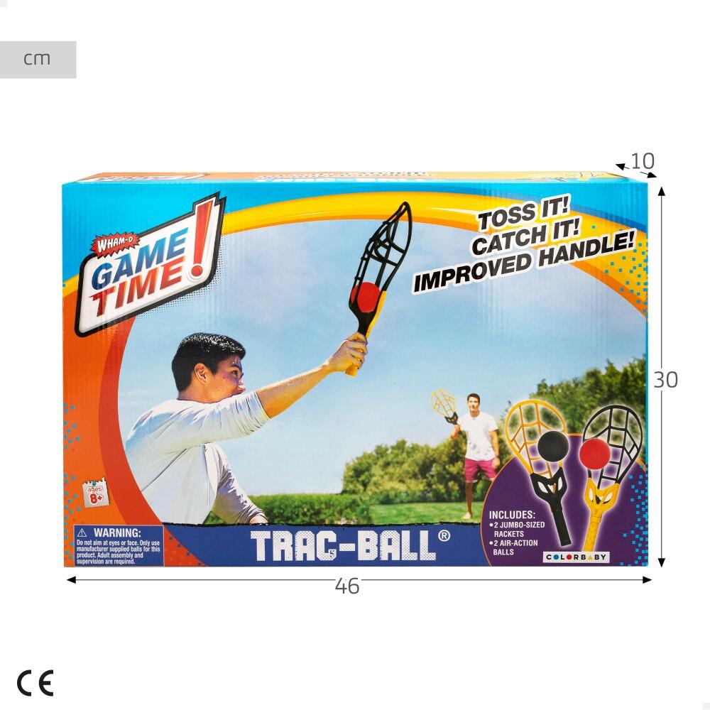 Wham-O Set de raquetas grandes para niños Trac-Ball c/2 pelotas 7/7
