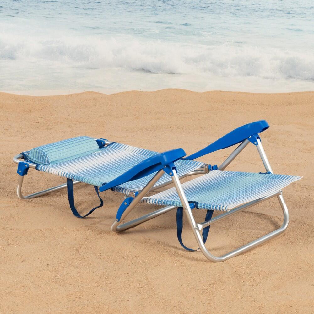 Aktive Confezione da 2 sedie da spiaggia pieghevoli e reclinabili, 7 posizioni 3/7