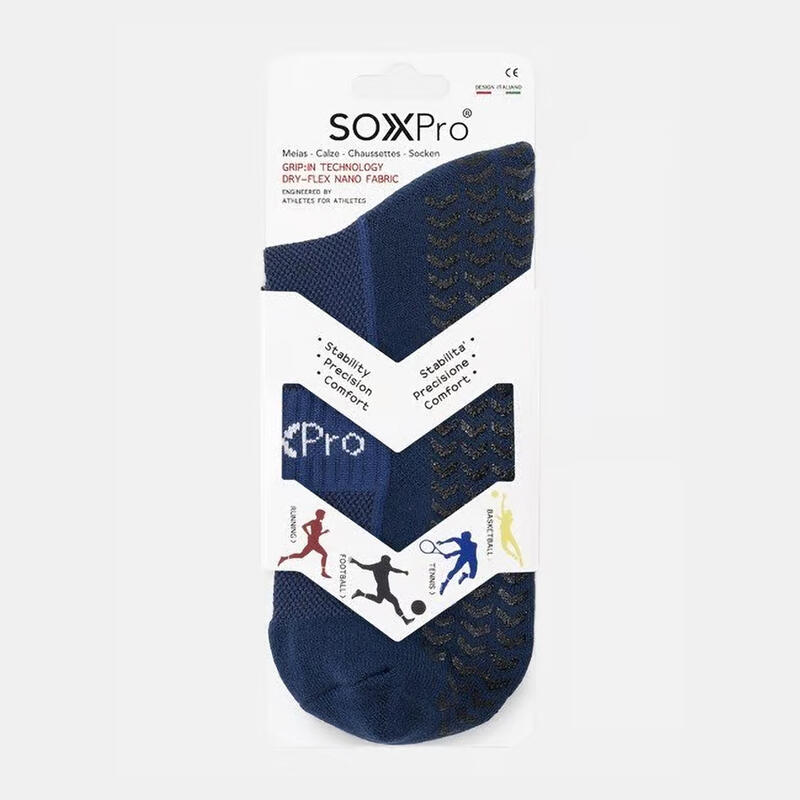 Calcetines Antideslizantes Soxpro Azul Marino Grip-in